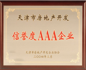 天津市房地產開發信譽度AAA企業
